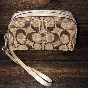 Brown Coach Wristlet Change Purse